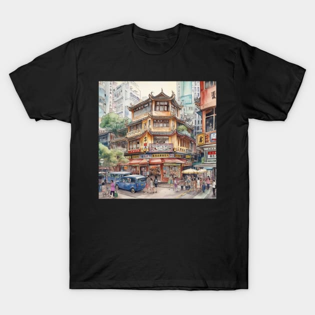 Guangzhou city drawing T-Shirt by ComicsFactory